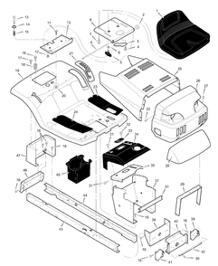 Part Location Diagram of F-99808 Briggs and Stratton Instruction Book and Parts List